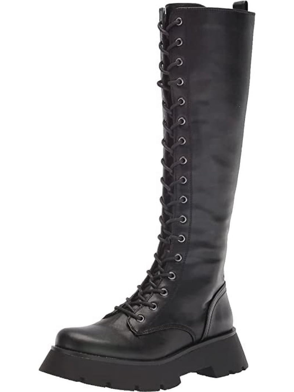 Circus by Sam Edelman Black Lace-Up Knee-High Platform Boots